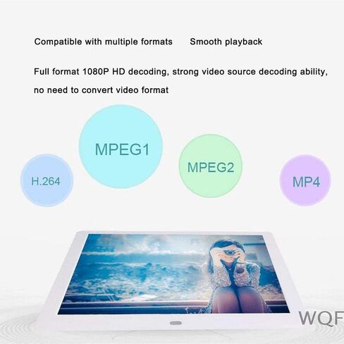 Digital Photo Frames 13 Inch Smart WiFi Hd 1280 * 800 Resolution Remote Advertising Machine with Touch Screen (Black) (Black) in Kuwait