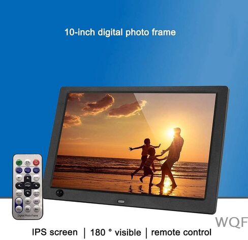 Digital Photo Frames 10 Inch Large-Screen with Motion Sensor, Photo/Video/Music Auto Playback 1280 * 800 Pixels Support USB Drive, Sd Card in Kuwait