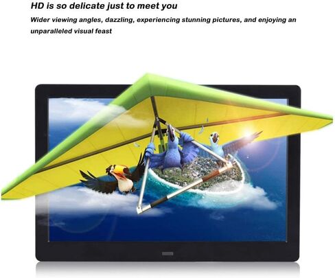 Photo 14-Inch High-Definition Digital Photo Frame Network Version Intelligent Digital Photo Frame 1280 * 800 High Resolution, Human Body Sensing Function, Electronic Photo Frame,White in Kuwait