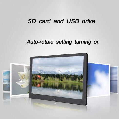 17.1 Inch Digital Picture Frame, Digital Photo Frame 1440x900 High Resolution Full IPS Display Music Video Player Calendar Alarm with Remote Control, Support USB and SD Card in Kuwait