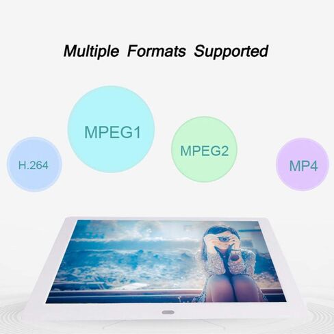 17.1 Inch Digital Picture Frame, Digital Photo Frame 1440x900 High Resolution Full IPS Display Music Video Player Calendar Alarm with Remote Control, Support USB and SD Card in Kuwait