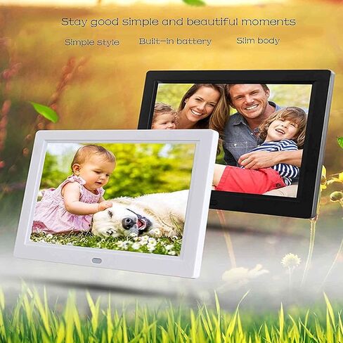 Digital Picture Frames Digital Photo Frame Led Display Photo/music/video Player Calendar, Support Usb Drive And Sd Card Digital Photo Frame photo frame digital (Black 8 inch) (White 8 inch+8G card) in Kuwait