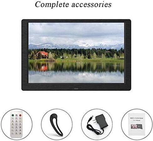 Digital Picture Frames Digital Photo Frame, 10.1 inch 1280 x 800 High Resolution FHD 16:10 IPS Photo/Music/Video Player Calendar Alarm with Remote Control, Support USB and SD Card photo frame dig in Kuwait