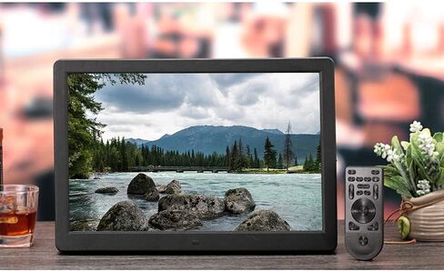 Digital Picture Frame, Digital Photo Frame 15.4 inch Double Sided Screen Photo Frame Home Video Player Advertising Player, Support Picture Music Video Slide Show, Calendar Clock Function in Kuwait