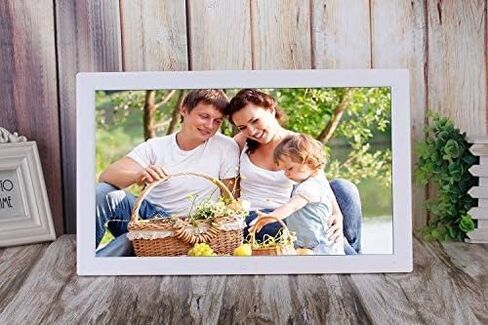 27 Inch Digital Photo Frame - IPS Display, Motion Sensor,Photo/Music/Video Player Calendar Alarm, Support USB and Sd Card Remote Control,White (White) in Kuwait