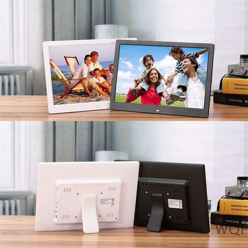 Digital Photo Frames 13 Inch 1280 * 800 Hd Resolution with Remote Remote Control Automatically Playing Video Music (White) (White) in Kuwait