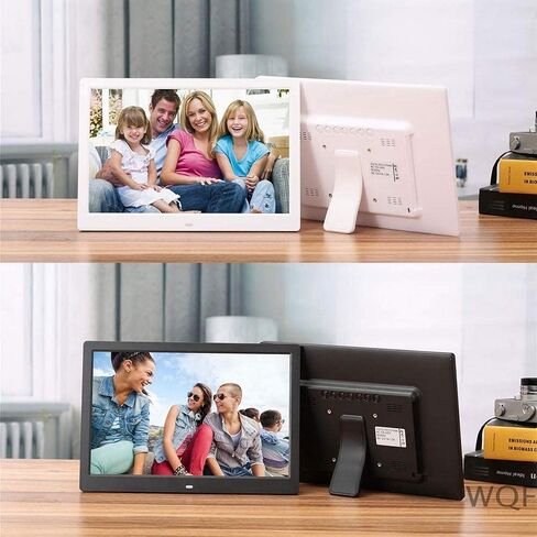 Digital Photo Frames 13 Inch 1280 * 800 Hd Resolution with Remote Remote Control Automatically Playing Video Music (White) (White) in Kuwait