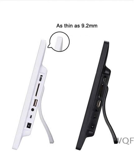 Digital Photo Frames 13 Inch 1280 * 800 Hd Resolution with Remote Remote Control Automatically Playing Video Music (White) (White) in Kuwait