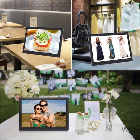Digital Photo Frame, 17-Inch 1920 * 1080 High Resolution with Hdmi, USB,Sd/Sdhc/Mmc-Card Slot, Mp3 / Mp4 Player Machine Electronic Picture Frame (White) (White) in Kuwait