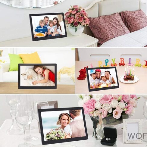 Digital Photo Frame, 17-Inch 1920 * 1080 High Resolution with Hdmi, USB,Sd/Sdhc/Mmc-Card Slot, Mp3 / Mp4 Player Machine Electronic Picture Frame (White) (White) in Kuwait