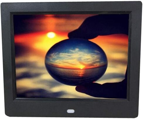 Digital Photo Frames 8 Inch Hd Electronic Photo Frame Insert U Disk Automatically Play Pictures Video Music (Black) (Black) in Kuwait