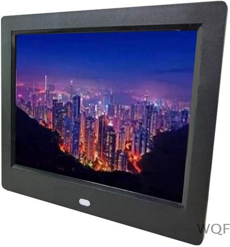 Digital Photo Frames 8 Inch Hd Electronic Photo Frame Insert U Disk Automatically Play Pictures Video Music (Black) (Black) in Kuwait