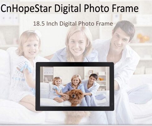 Digital Photo Frame 18.5 Inch Digital Picture Frame 1366 * 768 High Resolution 16:9 FHD Screen Image Preview Video Calendar Clock Auto On/Off Timer Gift in Kuwait
