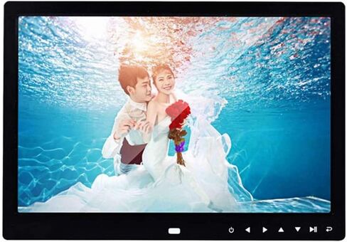 Digital Photo Frames 13-Inch Hd 1280 * 800 Pixels, with Front Touch Buttons to Support Playing Video Music Pictures (Black) (Black) in Kuwait