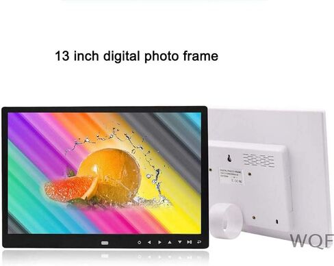 Digital Photo Frames 13-Inch Hd 1280 * 800 Pixels, with Front Touch Buttons to Support Playing Video Music Pictures (Black) (Black) in Kuwait