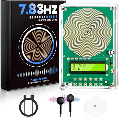 Frequency Generator for Healing – 7.83Hz Schumann Resonance | Sound Therapy Device with Acrylic Case for Sleep aid, Meditation, Stress Relief & Yoga (0.01Hz–200kHz) in Saudi Arabia