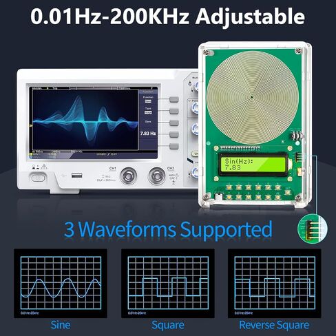 Frequency Generator for Healing – 7.83Hz Schumann Resonance | Sound Therapy Device with Acrylic Case for Sleep aid, Meditation, Stress Relief & Yoga (0.01Hz–200kHz) in Saudi Arabia
