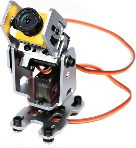 Dual Servo Gimbal Bracket Camera Pan-Tilt Stand for FPV RC Model Aircraft | DC 4.8-5V Servo Controlled 29x29mm Camera Holder with 2PCS 9G Steering Gear Servo in Kuwait