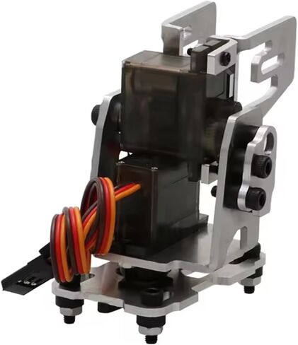 Dual Servo Gimbal Bracket Camera Pan-Tilt Stand for FPV RC Model Aircraft | DC 4.8-5V Servo Controlled 29x29mm Camera Holder with 2PCS 9G Steering Gear Servo in Kuwait