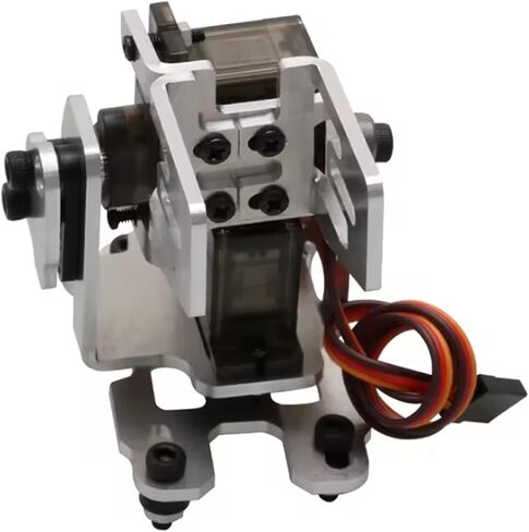 Dual Servo Gimbal Bracket Camera Pan-Tilt Stand for FPV RC Model Aircraft | DC 4.8-5V Servo Controlled 29x29mm Camera Holder with 2PCS 9G Steering Gear Servo in Kuwait