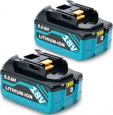 2-Pack 8000mAh 18Volt Replacement for Makita 18V Battery Compatible with Makita 18v Batteries and Tools (Blue) in Kuwait