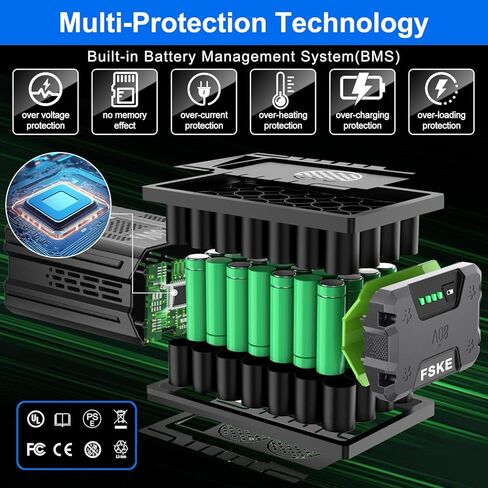 FSKE 6000mAh Replacement for Kobalt 80V Battery KB2580-06 KB280-06 KB580-06 | 2X Longer Runtime Compatible with Kobalt 80 Volt Max Power Tools in Saudi Arabia