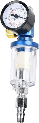 1/4in Inline Filter and Pressure Regulator, Aluminum Alloy, Moisture and Oil Trap for Paint Spray Gun Compressors in Kuwait