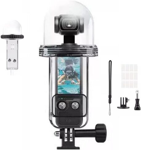 DJI Pocket 4 Waterproof Case,Housing Protective Housing Shell for DJI Pocket 4 Diving Accessories-Transparent,60-Meter in Kuwait