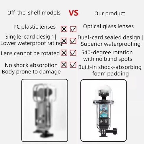 DJI Pocket 4 Waterproof Case,Housing Protective Housing Shell for DJI Pocket 4 Diving Accessories-Transparent,60-Meter in Kuwait