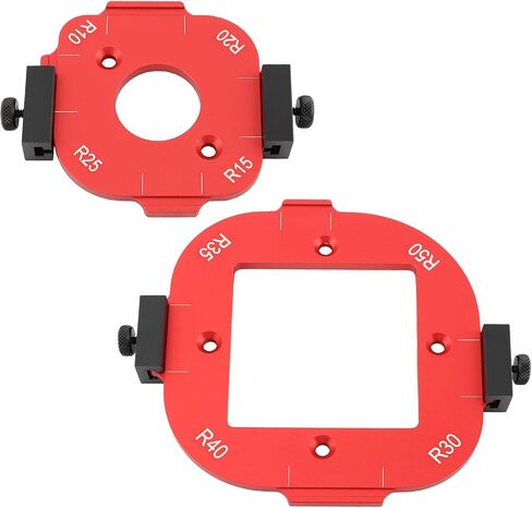 2pcs Woodworking Router Corner Radius Template, Aluminum Alloy Router Corner Jigs and Templates for Woodworking, Arc Cutting Auxiliary Tool DIY Template R10/R15/R20/R25/R30/R35/R40/R50 in Kuwait