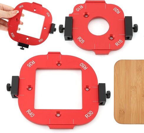 2pcs Woodworking Router Corner Radius Template, Aluminum Alloy Router Corner Jigs and Templates for Woodworking, Arc Cutting Auxiliary Tool DIY Template R10/R15/R20/R25/R30/R35/R40/R50 in Kuwait