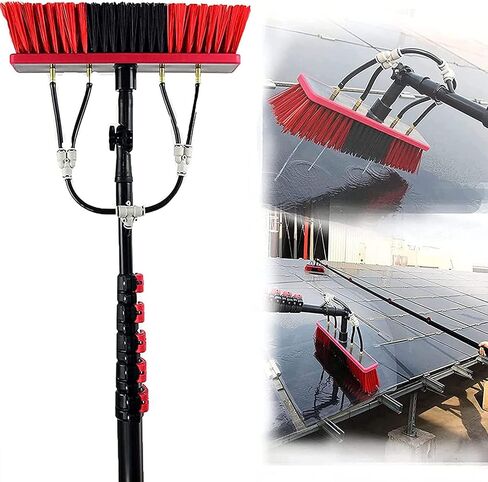Telescopic Window Cleaning Pole with Water Fed Brush & HosePerfect for Solar Panel & Outdoor CleaningEfficient EasytoUse Tool for Sparkling in Kuwait