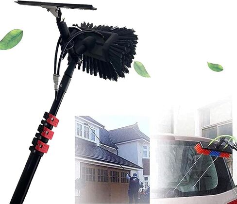 30FT Water Fed Window Cleaning Pole - 9M Solar Panel Cleaning Brush with 35cm Head for Efficient Window & Photovoltaic Cleaning Equipment in Kuwait