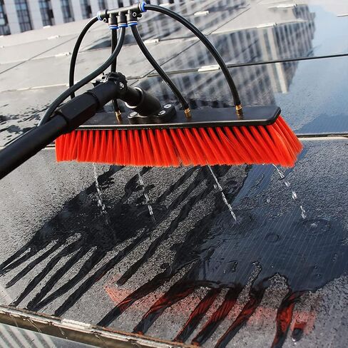 Telescopic Window Cleaning Pole with Water Fed BrushExtendable High Reach Cleaner for Solar Panels Conservatoryand Outdoor Cleaning Tasks in Kuwait