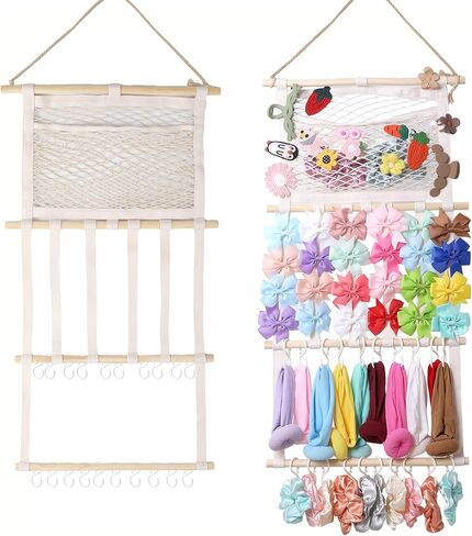 YOcity Headband Holder Hair Bows Organizer for Baby Girls | Large Capacity, Hair Accessories Wall Hanging, Toddler Baby Girl, Nursery Room Decor in Kuwait