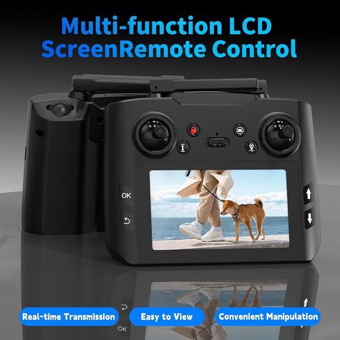 Drones with Camera for Adults 4K, GPS Drone with 4.5" LCD Screen Controller Follow Me Auto Return 5G Long Range Transmission Foldable FPV Drone for Beginners Under 249g in Kuwait
