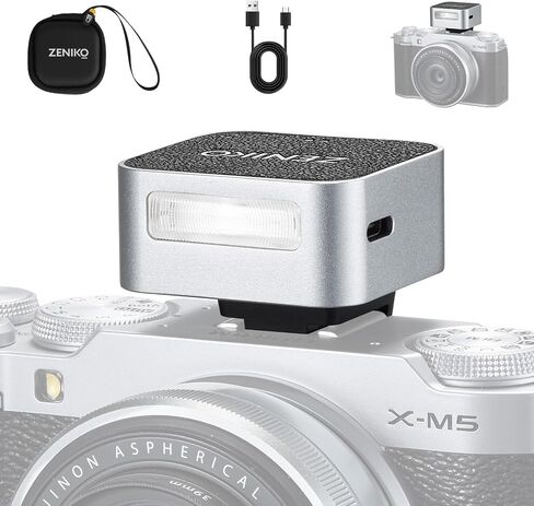 ZF08 Aluminum Mini Camera Flash for Sony zv1 Sony zve10, Speedlite On Camera, 440 Full-Power Flashes 2.5S Recycle Mini Manual Flash for Canon/Ricoh gr3/Nikon/Fuji f1 in Kuwait
