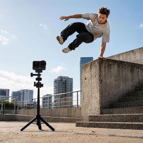 XIk Osmo Action 6/5 pro 21" Mini Selfie Stick & Tripod | for Gopro Camera DJI Osmo Nano, Compatible with GoPro Max Hero 14 13 12 11 10 9,DJI Osmo Action 6 5Pro 4 3（8-21"） in Kuwait