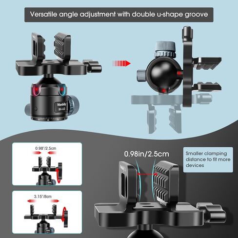 WZ-324 Carbon Fiber Tripod & BH-U3 Saddle Ball Head Set for Shooting, 32mm Tube, 44mm Diameter Ball, Max. Load 44lbs/20kg, Carbon Fibre Shooting Tripods with Ball Head Clamp Mount, 161.5cm in Kuwait