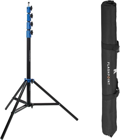 Flashpoint Pro Heavy-Duty Air-Cushioned Light Stand (Blue, 9.5') in Kuwait