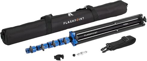 Flashpoint Pro Heavy-Duty Air-Cushioned Light Stand (Blue, 9.5') in Kuwait