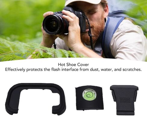 Jiawu Camera Viewfinder Eyecup Soft Silicone Kit for RP R8 Cameras Comfortable Usage with Hot Shoe Protector and Level in Kuwait