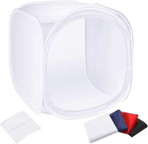 Neewer® 24x24 inch/60x60 cm Photo Studio Shooting Tent Light Cube Diffusion Soft Box Kit with 4 Colors Backdrops (Red Dark Blue Black White) for Photography in Kuwait