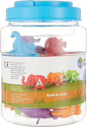 Learning Resources Snap-n-Learn ABC Elephants - Educational Alphabet Elephant Toy, Fine Motor Skills, Counting and Sorting, Toddler Montessori Toys, Gifts for Boys and Girls, Ages 2+ in Kuwait