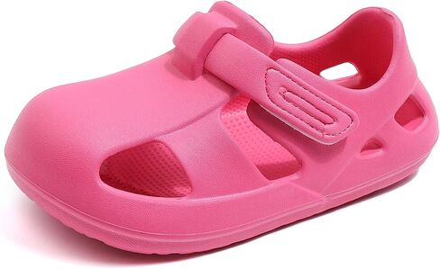 Toddler Water Sandals for Boys & Girls, Little Kids Summer Water Shoes | Lightweight Quick-Dry EVA, Protective Closed Toe with Wide Toe Box for Beach, Pool, Water Play & Outdoor Adventures in Kuwait