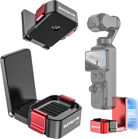 Metal Magnetic Mount Stand for DJI Osmo Pocket 3/4/Xtra Muse (Black) | Quick Release, Base 1/4'' Screw Hole, Aluminum Alloy, 180° Adjustable Handle, for Tripods Accessories in Kuwait