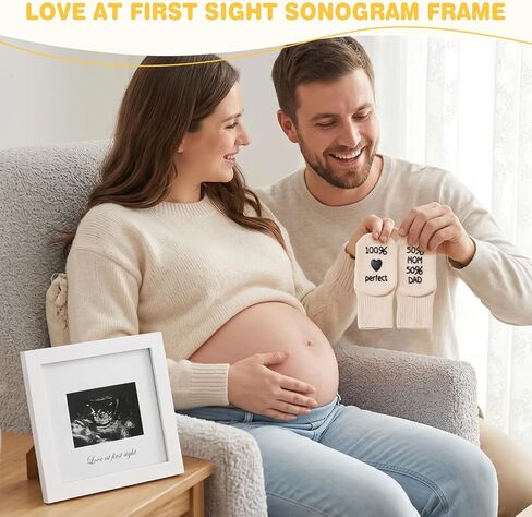New Mom Gifts for Women Est 2026 Pregnancy Gifts for New Parents Couples | New Mom Care Package with Mom and Dad Mugs, Baby Ultrasound Frame for First Time Moms Baby Shower Gender Reveal Gifts in Kuwait