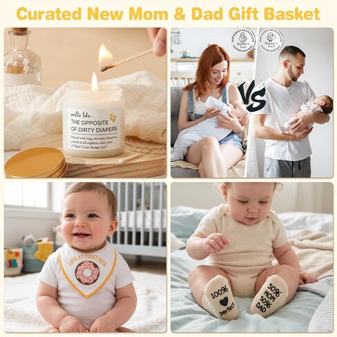 New Mom Gifts for Women Est 2026 Pregnancy Gifts for New Parents Couples | New Mom Care Package with Mom and Dad Mugs, Baby Ultrasound Frame for First Time Moms Baby Shower Gender Reveal Gifts in Kuwait