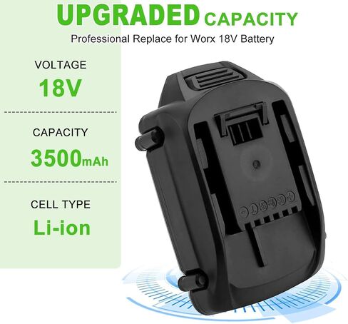 3.5Ah 18V Battery for Worx WA3511 WA3512 WA3512.1 WA3513 WA3523 | for Worx WG151 WG151s WG151E WG155s WG251s WU287 WU381 WX163 Tool in Kuwait