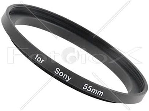 Fotodiox Metal Step Up Ring, Anodized Black Metal 50mm-55mm, 50-55 mm, fits Sony Alpha DT 55-200mm f/4-5.6 Lens in Kuwait
